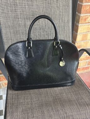 Black Fiore Dome Satchel Handbag